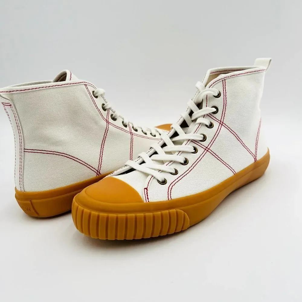 J.Crew High Top Canvas Sneaker in Ivory Gum Size 7